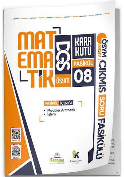 2026 Dgs Matematik Kara Kutu Akademik 8.fasikül Ösym Çıkmış Soru İşlem Ve Modüler Aritmetik Fasikülü