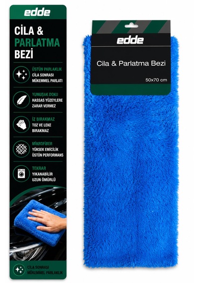 Edde Araba Araç Oto Cila Ve Parlatma Bezi Gri 50 70 Cm Oto Detailing