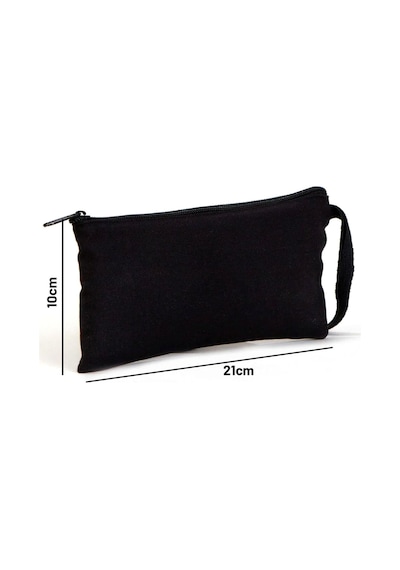 Rakerplus Siyah 21x10 Cm Fermuarlı Gabardin Kumaş Kalemlik