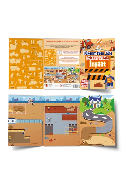 Tükenmeyen Jöle Sticker Kitabı İnşaat - Uçan Kitap