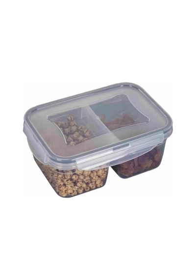 2 Bölmeli 0,45 Lt + 0,45 Lt Saklama Beslenme Kabı Lunch Box Plastik Turuncu Diğer