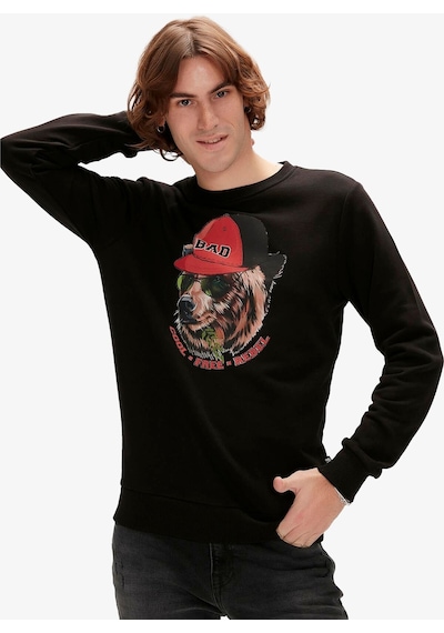Bad Bear Rebel Crewneck Erkek Siyah Sweatshirt 23.02.12.019-c01 Siyah