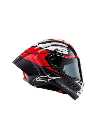 Alpinestars Supertech R10 Carbon Element Spor Kaskı Siyah Kırmızı Beyaz