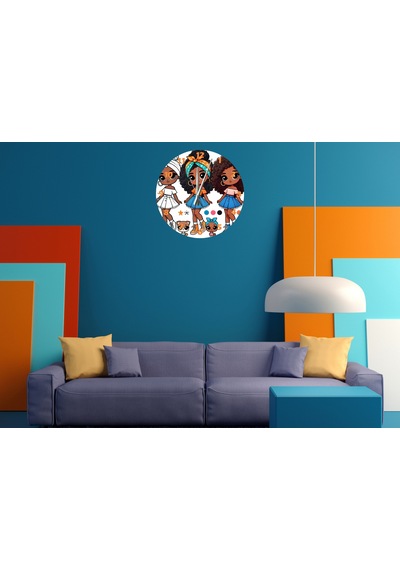 Ti-play Çılgın Kardeşler 30x30cm Akrilik Dekoratif Modern Duvar Saati ÇOk Renkli