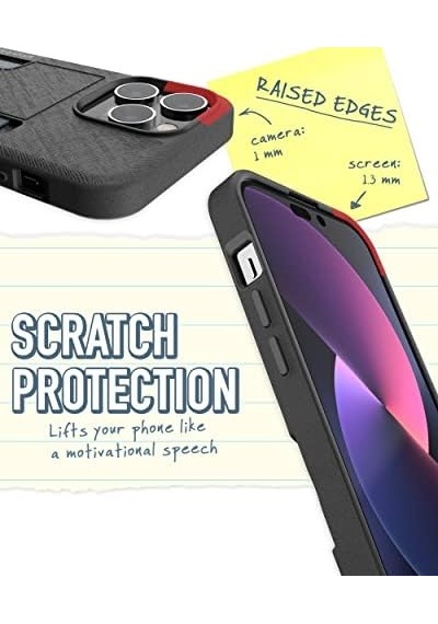 Smartish 14 Pro Max Cüzdan Kılıfı - Cüzdan Slayer Vol. 2 İnce + Koruyucu Dayanaklı Kredi Kartı Tutucu - Siyah Kravat 50 x 22