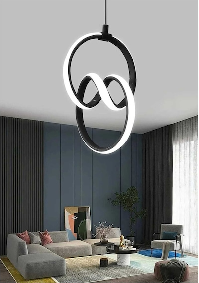 3 Renkli Signature Sarkıt Siyah Avize Modern Salon, Mutfak, Çocuk Odası Ve Antre Aydınlatma