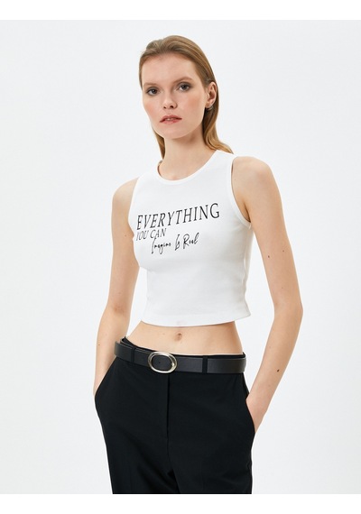 Koton Halter Yaka Atlet Crop Slogan Baskılı Pamuklu Beyaz 4sak10282ek 4SAK10282EK000 Beyaz Koton Halter Yaka Atlet Crop Slogan Baskılı Pamuklu Beyaz 4sak10282ek 4SAK10282EK000 Beyaz