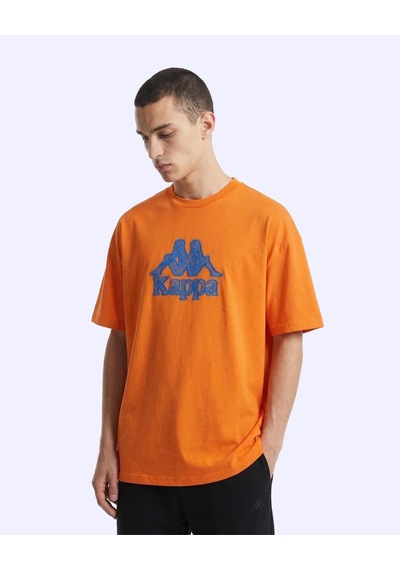 Kappa Linea Erkek Koyu Turuncu Oversize Tişört