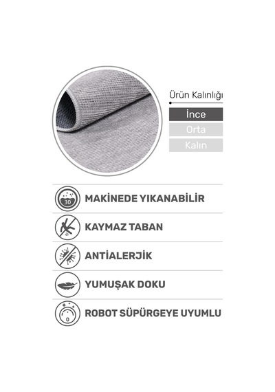Azra Kaymaz Taban Halı – Salon, Çocuk Odası ve Mutfak için Yıkanabilir, Yumuşak Kilim