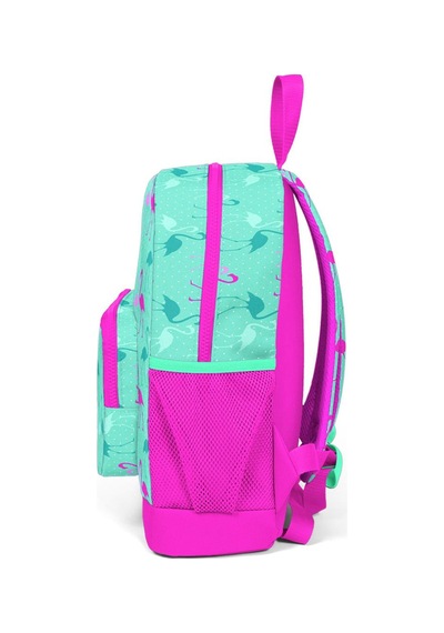 Coral High Kids Su Yeşili Flamingo Desenli İki Bölmeli İlkokul Sı