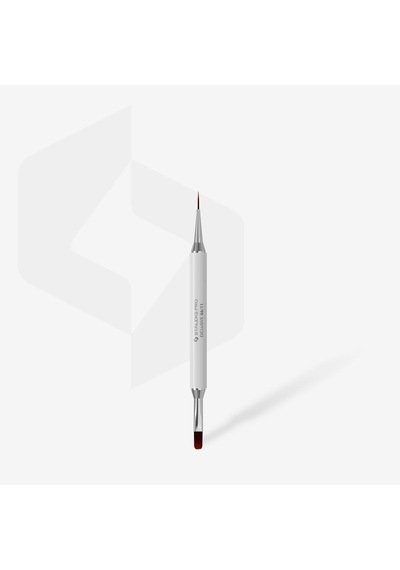 Staleks Exclusive Çift Uçlu Sentetik Nail Art Jel Liner Fırçası 11-12mm Manyetik Kapaklı Nbx-06/11