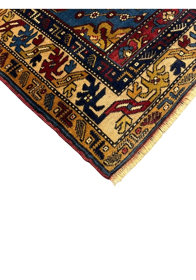 El Dokuma Eski Yahyalı Halısı 106x180 Kök Boya %100 Yün Halı Kırmızı