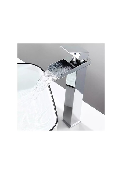 Rena Design Krom Çanak Lavabo Bataryası Havza Model Uzun/yüksek Lavabo Musluğu Çift Girişli Armatür