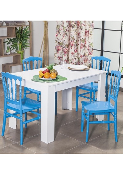 Miray Home Mutfak Sandalyesi 4 Adet - Mavi
