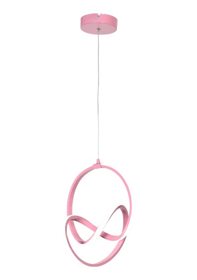 Anka Modern Tasarım Çocuk Bebek Odası - Salon - Mutfak Pembe Renk Beyaz Ledli Tekli Led Avize Pembe Pembe