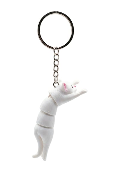 3d Baskı Hareketli Flexi Kedi Anahtarlık - Eklemli Stres Atıcı Çanta Ve Anahtar Aksesuarı