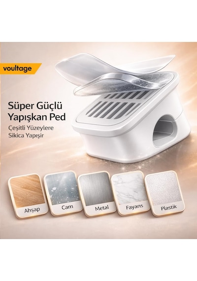 Manyetik Kablo Düzenleyici 6 Lı Set, Masa Kablo Tutucu Klips, Şarj Kablosu Organizer Siyah Bey Standart