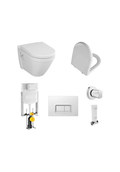 VitrA S50 Kanallı Asma Klozet + VitrA Gömme Rezervuar 700-1909