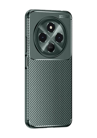 Tecno Spark 30 Kılıf Auto Focus Karbon Kapak - Koyu Yeşil Koyu Yesil