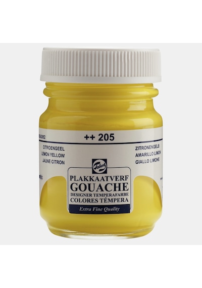 Talens Guaj Boya 16 Ml Lemon Sarı Limon Sarısı 205 Çok Renkli