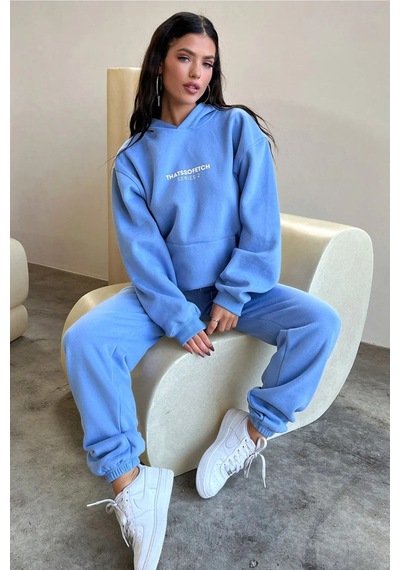 Bebe Mavisi So Fetch Series 2 Eşofman Takımı - Baskılı Oversize Kapüşonlu Şardonlu Bebe Mavisi Bebe Mavisi So Fetch Series 2 Eşofman Takımı - Baskılı Oversize Kapüşonlu Şardonlu Bebe Mavisi