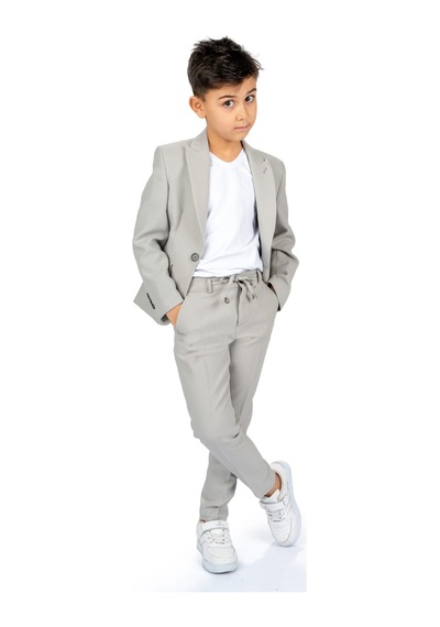 Mnk Baby & Kids Spor Çocuk Ceket, Tişört , Jogger Pantolonlu Takım Mnk5682 Gri