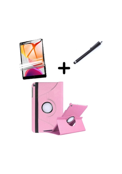Samsung Uyumlu Galaxy Tab A7 10.4 T500 T505 T507 Kılıf Dönen Tablet Kilifi Ekran Koruyucu+Kalem