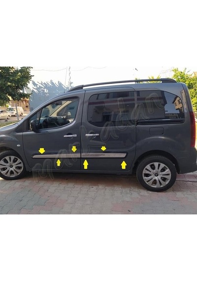 Woc Chrome Peugeot Partner Tepee Krom Yan Kapı Çıtası 2008-2018  4