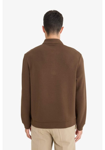 Defacto Regular Fit Dik Yaka Yarım Fermuarlı Sweatshirt F2821ax25aubn595 Kahve Defacto Regular Fit Dik Yaka Yarım Fermuarlı Sweatshirt F2821ax25aubn595 Kahve