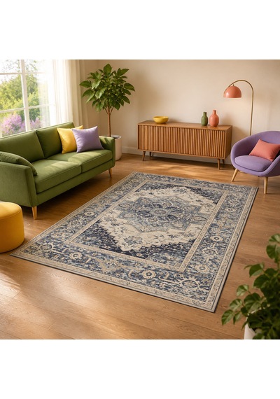 Kartela Halı Leyo Halı Jüt Taban Dokuma Halı - 100 X 150 Cm Çok Renkli