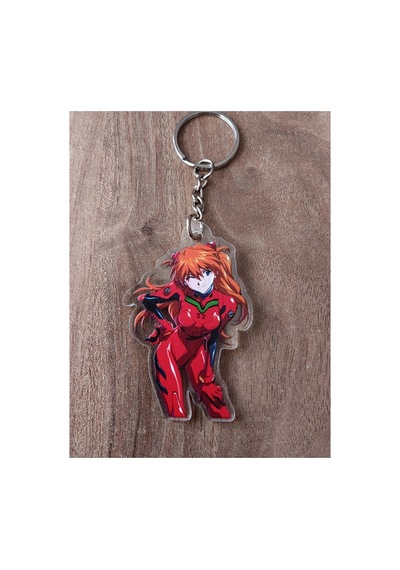 Owl Bag Neon Genesis Evangelion Asuka Langley Soryu Desenli Acrylic Anahtarlık Çanta Süsü Çok Renkli