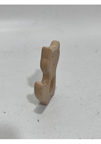 Kedi Figürü Doğal Ahşap Diş Kaşıyıcı Çok Renkli
