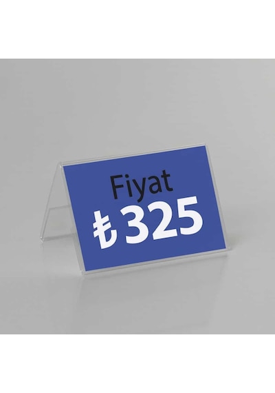 A Tipi Yatay Pleksi Föylük 8x5cm 25li Paket Şeffaf