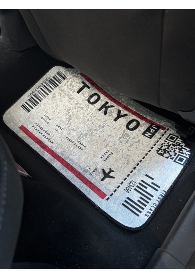 Lüx Oto Halı Paspas Desenli Yıkanabilir Unıversal Her Araca Uyumlu Tokyo