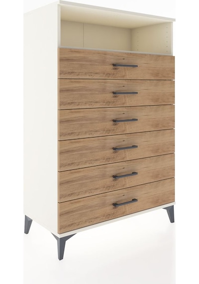 Hyperion Dolap Tek Raflı 6 Çekmeceli 88x44x134 Aytaşı-çam Aytaşı