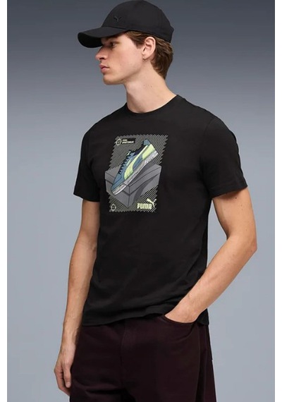 Puma Graphic Erkek Tişört SIYAH