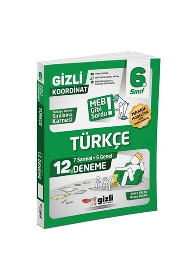Gizli Yayınları 6. Sınıf Türkçe 12'li Deneme-meb Gibi Sordu