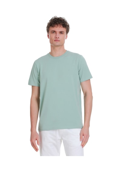 Hatemoğlu Mavi Regular Fit Bisiklet Yaka Pamuklu Tişört 1996538 Mavi-03