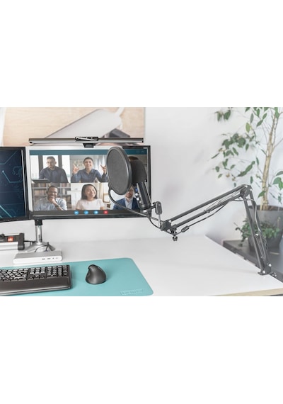 Usb Kondansatörlü Mikrofon, Profesyonel Set, Mikrofon Kollu, Pop Koruması Ve Rüzgar Koruması, S