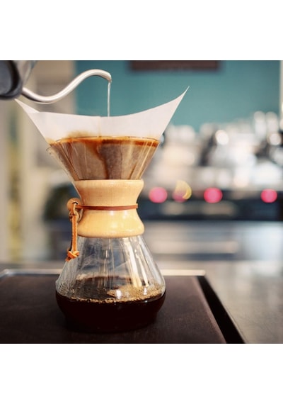 Escobarista Ahşap Boyunlu Cam Demleme Ekipmanı 6 Cups & Filtre