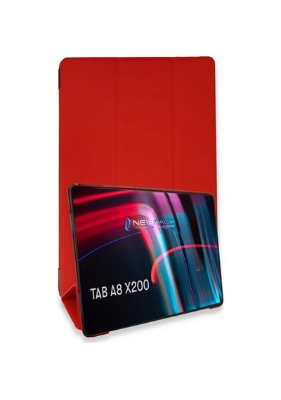 Newface - 900 - Samsung Galaxy Uyumlu X200 Tab A8 10.5 Kılıf Tablet Smart Kılıf - Aconcept - - Kırmızı
