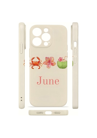 Apple iPhone Uyumlu 12 Pro Max Vorian İnce Kamera Korumalı Mika Kılıf June Seaside June Seaside Mika