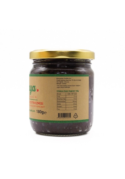 Organik Cevizli Siyah Zeytin Ezmesi 180 G