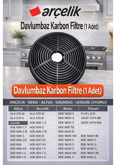 Beko Uyumlu Bde 6062 B Karbon Filtre - 1 Adet