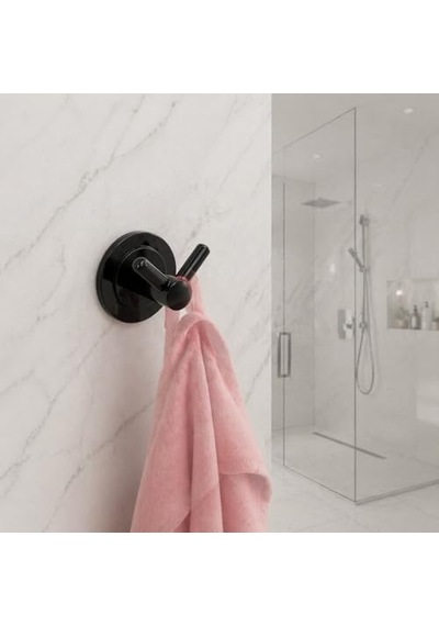 Yapışkanlı Siyah Renk Plastik Sağlam Banyo Lavabo Çatallı Askılık Aparat Bornoz Havlu Asma Askı Çok Renkli