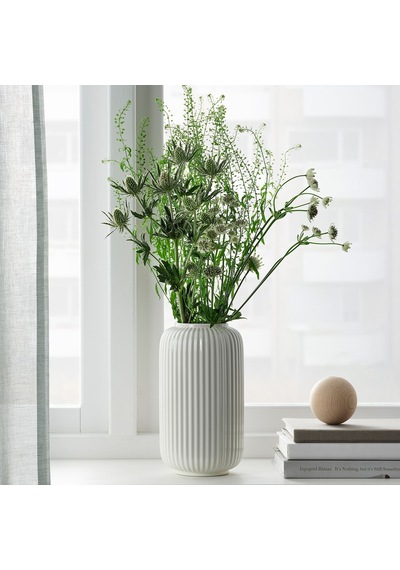 Ikea Stilren Seramik Vazo 22 Cm Beyaz