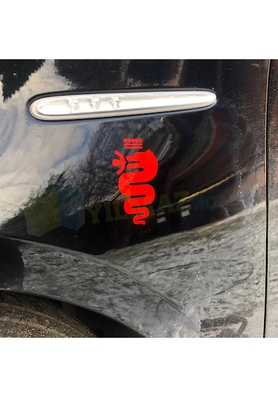 Alfa Romeo Logo Amblem Arma Oto Sticker Etiket Yapıştırma 2 Adet