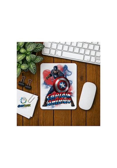 Kaptan Amerika Baskılı Oyuncu Mousepad 0111