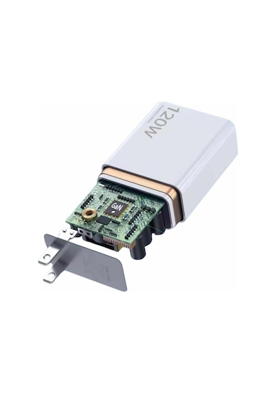 120w Şarj Aleti Hızlı Çift Turbo Şarj Aleti Seti Beyaz 54195721