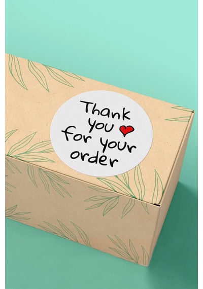 Thank You For Your Order Kargo Paketleme Sticker 3x3cm St2119 Çok Renkli